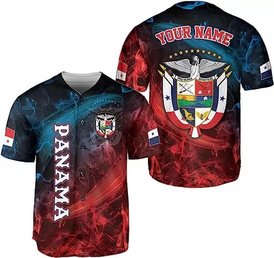 Custom Panama Baseball Jersey Panamanian Flag Baseball Jersey S-5XL