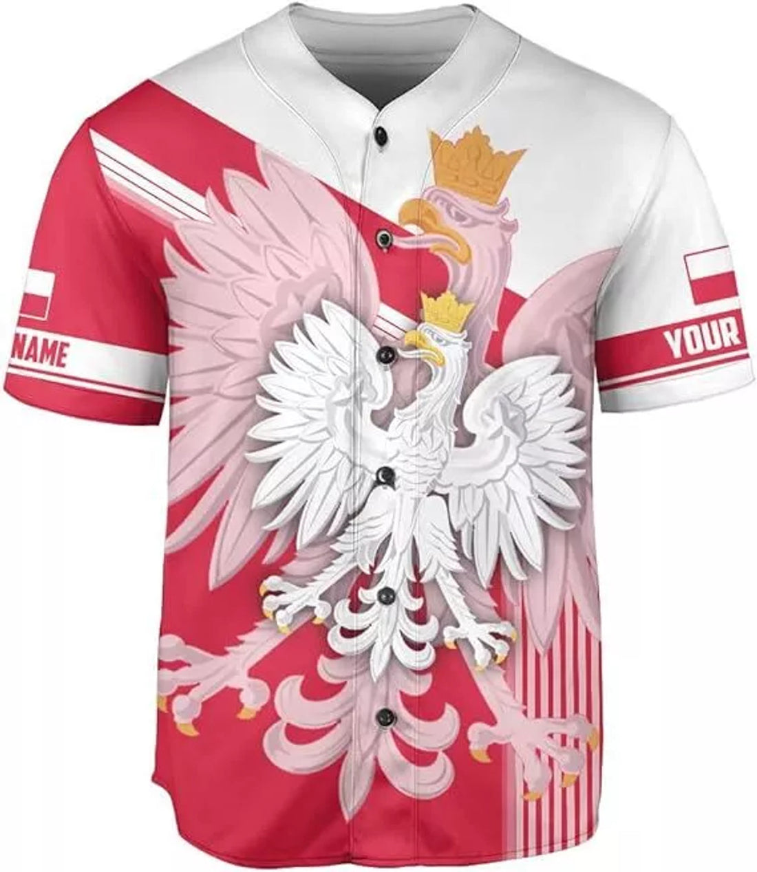 Custom Poland Baseball Jersey Polska T-Shirt Poland Shirt Baseball Jersey S-5XL
