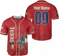 Custom Baseball Jersey Proud Texas Jersey State Flag Baseball Jersey S-5XL