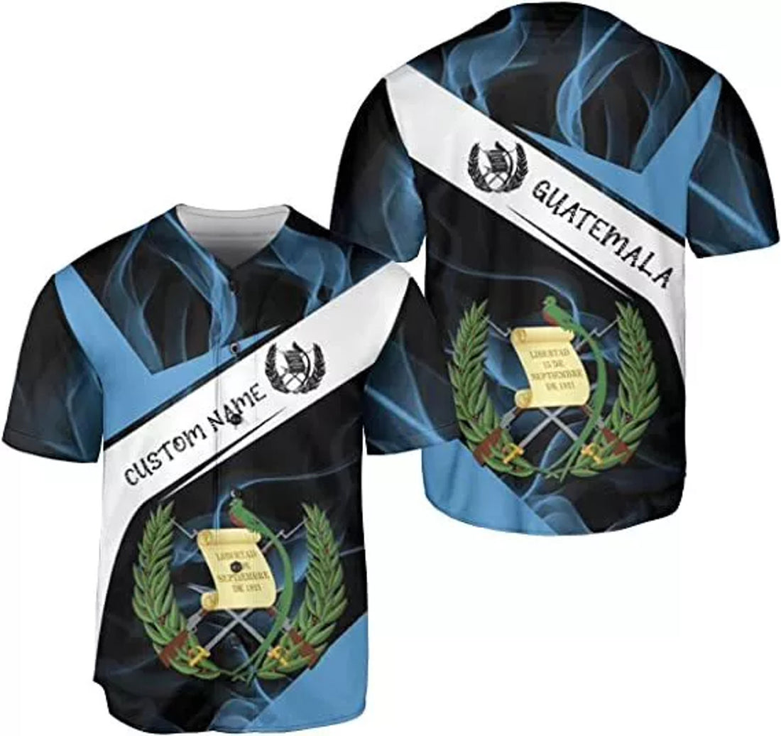 Custom Guatemala Baseball Jersey Guatemalan Pride Baseball Jersey S-5XL