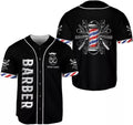 Custom Barber Shop Jersey Hairdresser Baseball Jersey S-5XL