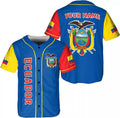 Custom Ecuador Baseball Shirt Ecuador Flag Jersey Baseball Jersey S-5XL