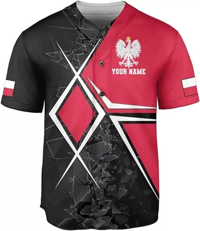 Custom Poland Baseball Jersey Shirt Baseball Jersey S-5XL