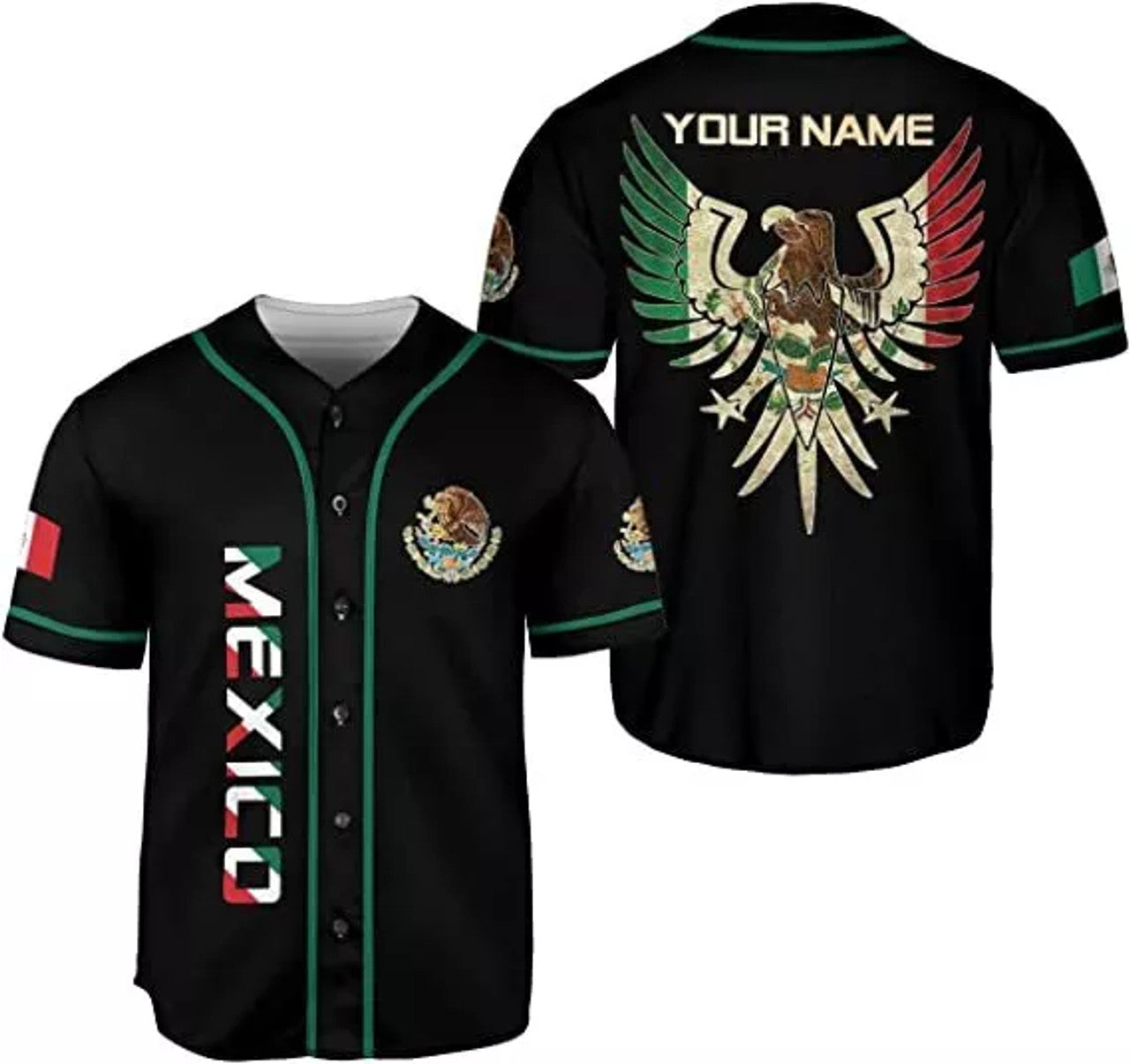 Custom Mexico Baseball Jersey with Name for Men Women Baseball Jersey S-5XL