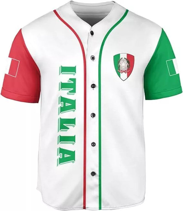 Custom Italia Baseball Jersey Italian Shirt Italy Pride Baseball Jersey S-5XL