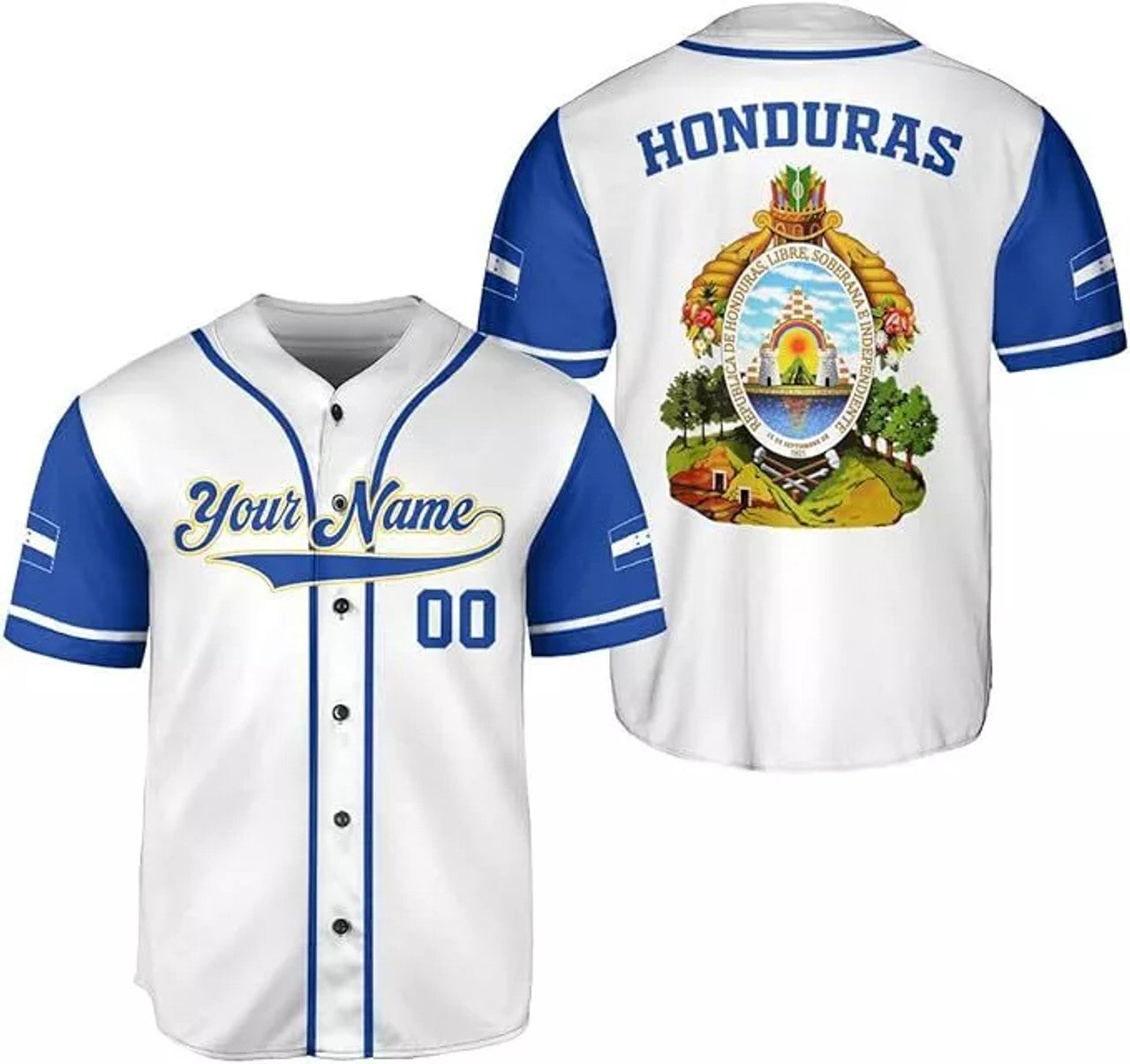 Custom Honduras Baseball Jersey S-5XL