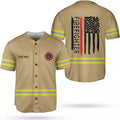 Custom Firefighter Baseball Jersey Thin Red Line Gift Baseball Jersey S-5XL