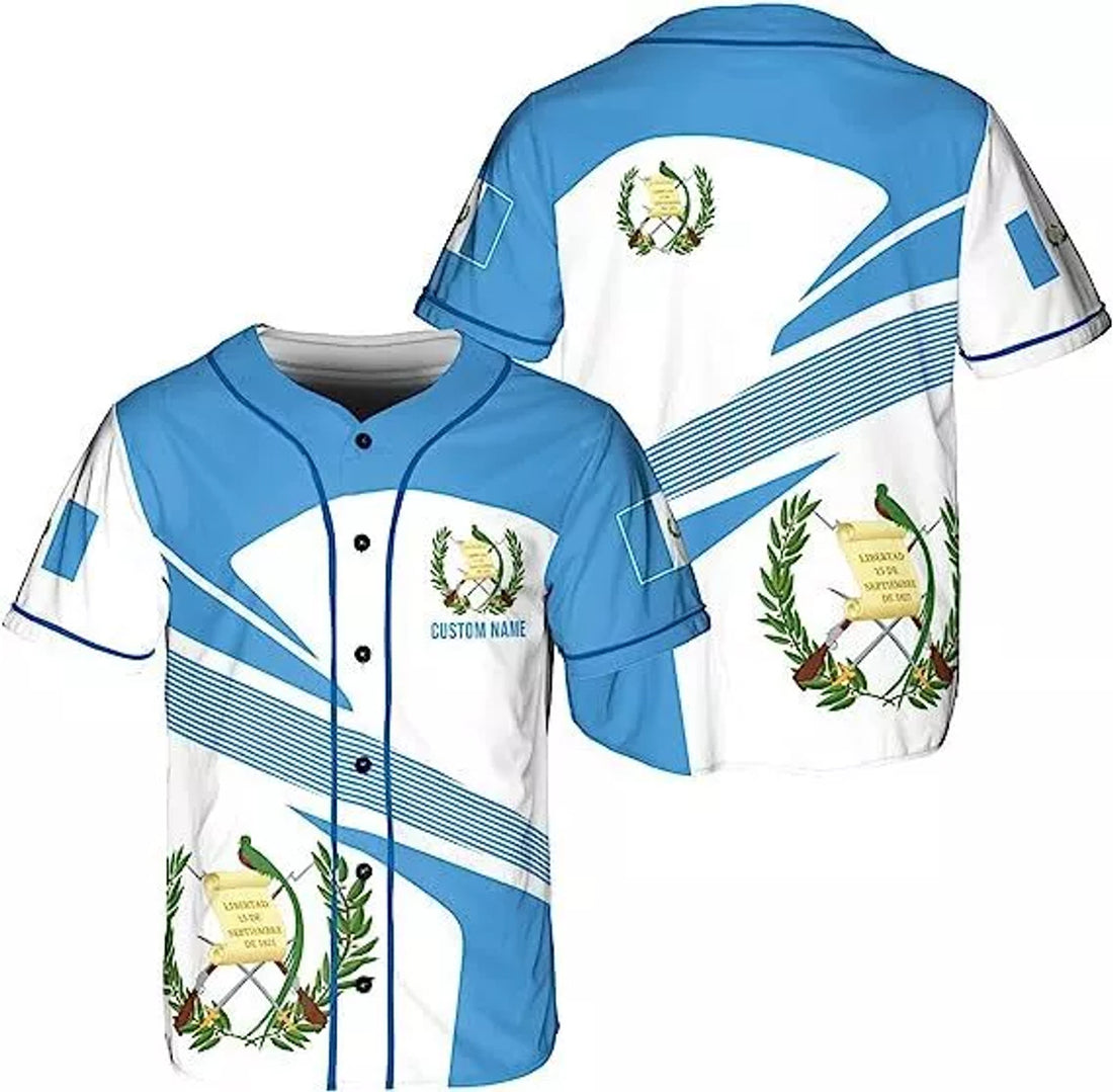 Custom Guatemala Baseball Jersey for Men Women S-5XL