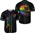 Custom Rainbow Pride LGBT Love is Love Baseball Jersey S-5XL