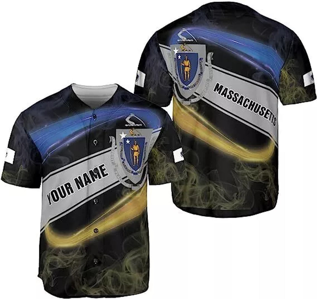 Personalized Name Massachusetts Baseball Jersey Shirts Baseball Jersey S-5XL