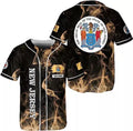 Custom Name New Jersey Baseball Jersey NJ State Baseball Jersey S-5XL