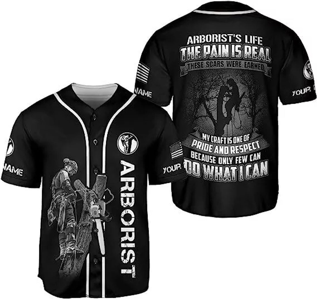Custom Arborist Baseball Jersey Loggerh Shirt Baseball Jersey S-5XL