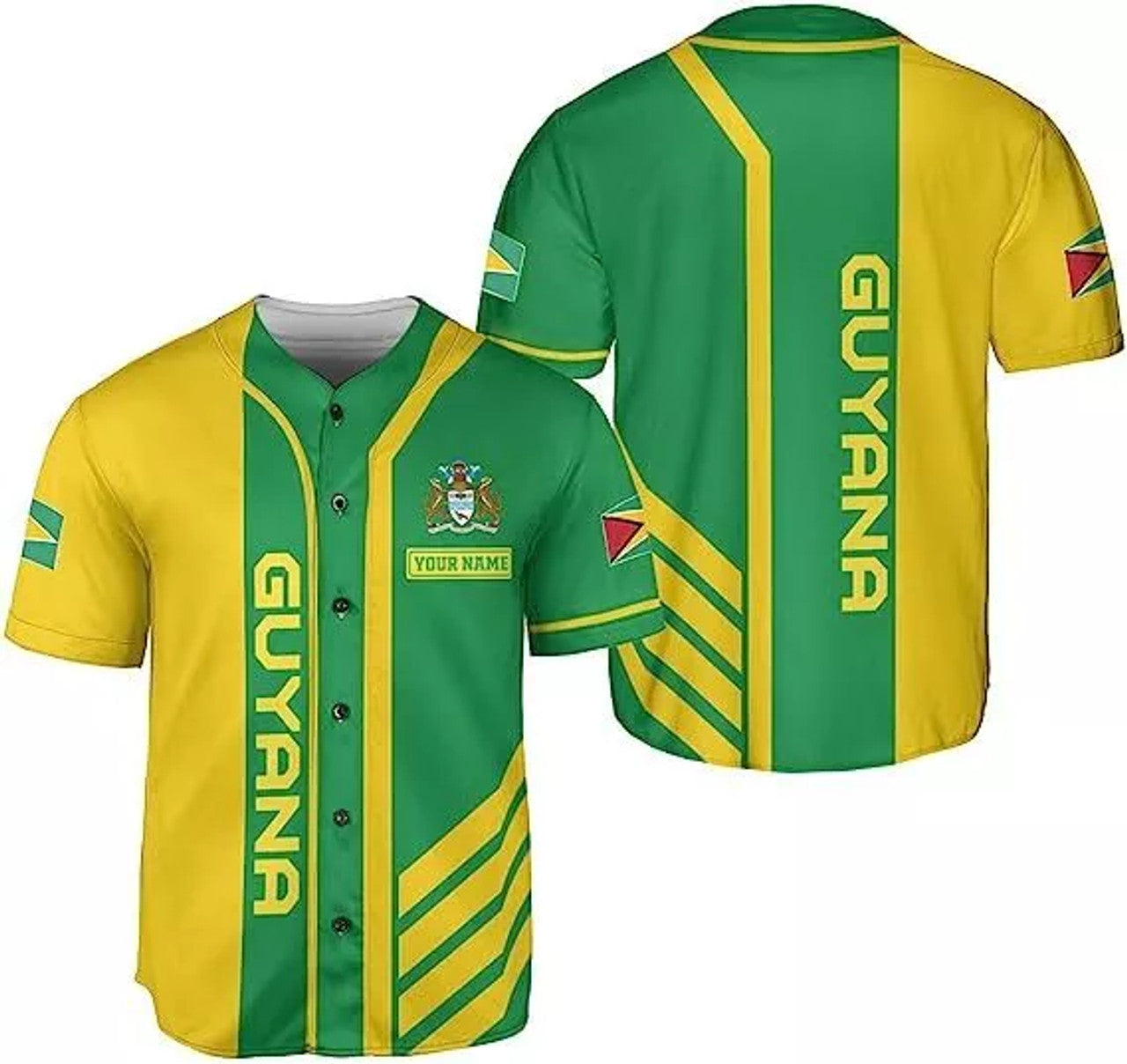 Custom Guyana Shirt Guyana Pride Baseball Jersey S-5XL