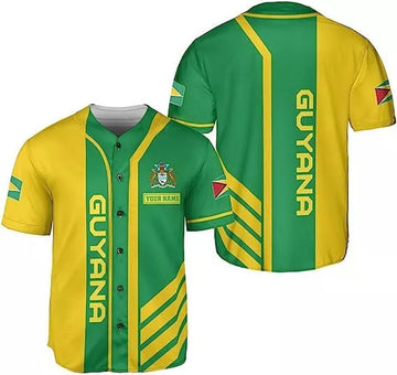 Custom Guyana Shirt Guyana Pride Baseball Jersey S-5XL
