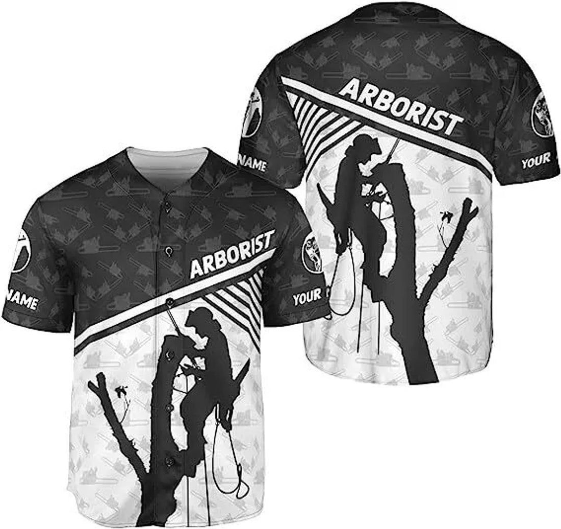 Custom Personalized Arborist Shirt Lumberjack Logger Baseball Jersey S-5XL