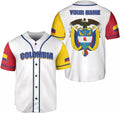 Custom Colombia Baseball Jersey Shirt Colombian Flag Baseball Jersey S-5XL