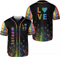 Custom Rainbow Pride LGBT Love Baseball Jersey S-5XL