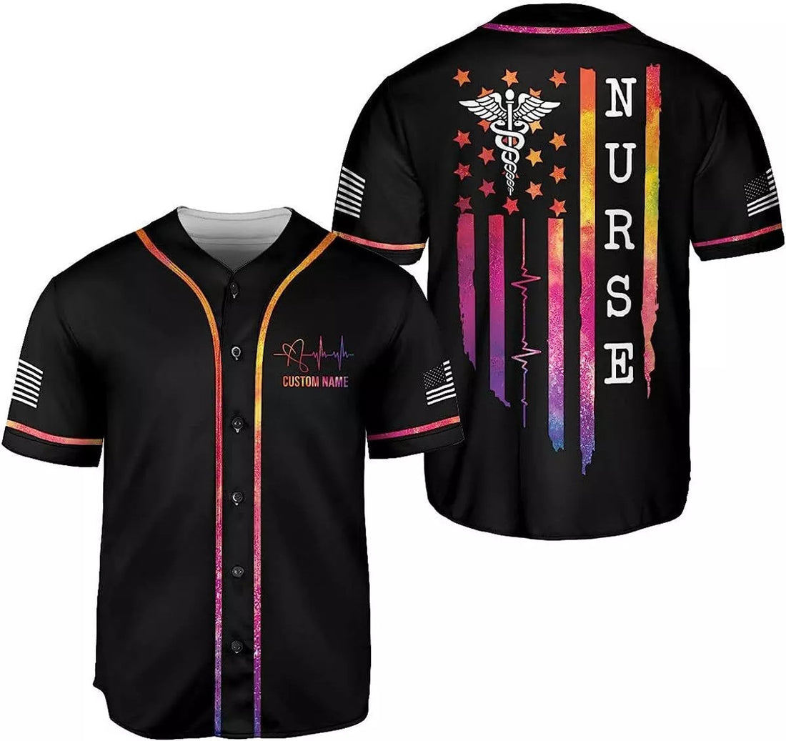 Custom Nurse Baseball Jersey Graduation Baseball Jersey S-5XL