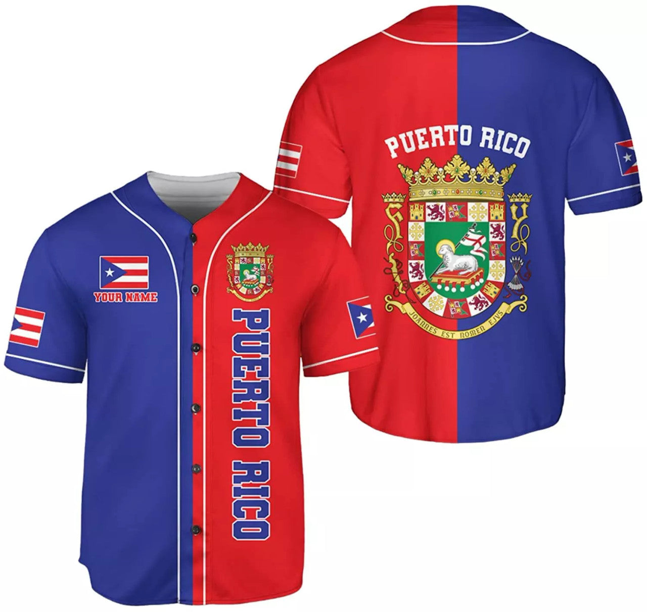 Custom Puerto Rico Baseball Shirt Customized Team Name Baseball Jersey S-5XL