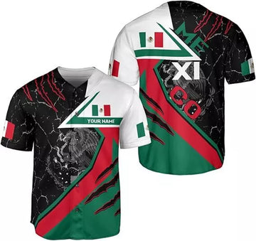 Custom Mexico Baseball Jersey Soccer Shirt Mexican Baseball Jersey S-5XL