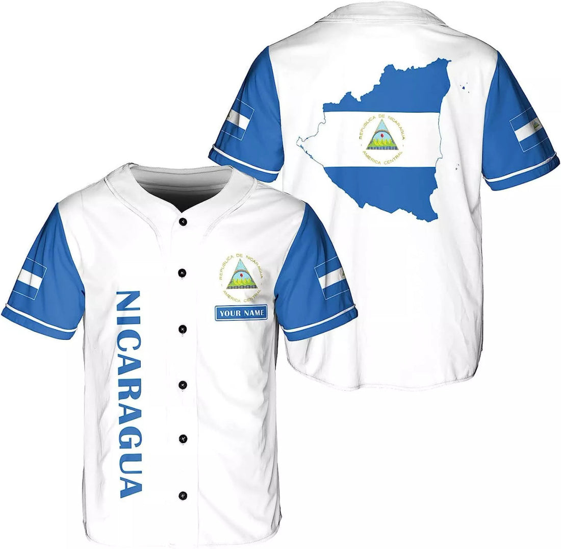 Custom Personalized Nicaragua Baseball Shirt for Men Baseball Jersey S-5XL