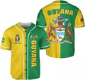 Custom Guyana Shirt Guyana Pride Baseball Jersey S-5XL
