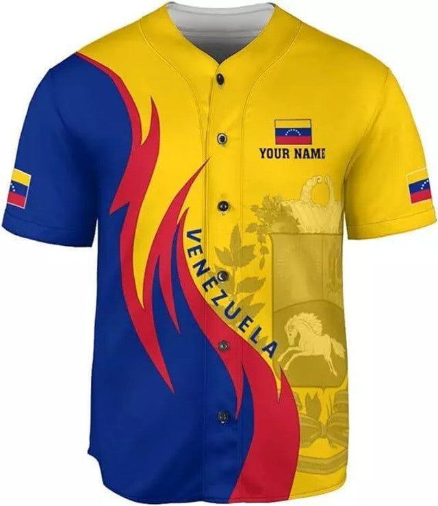 Custom Venezuela Shirt Venezuelan Jersey Baseball Jersey S-5XL
