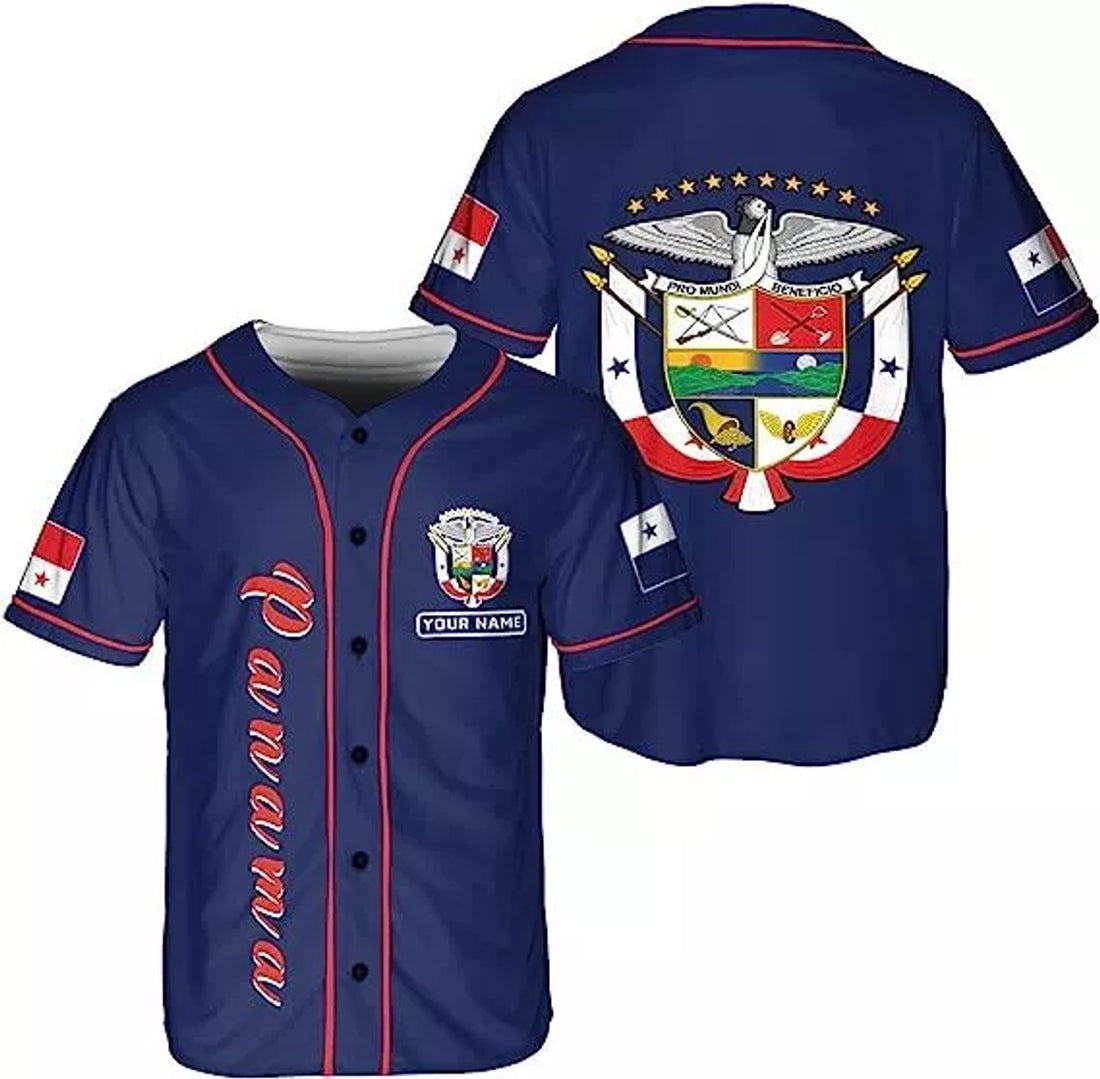 Custom Panama Baseball Camisa Shirt Panamanian Flag Baseball Jersey S-5XL
