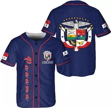 Custom Panama Baseball Camisa Shirt Panamanian Flag Baseball Jersey S-5XL