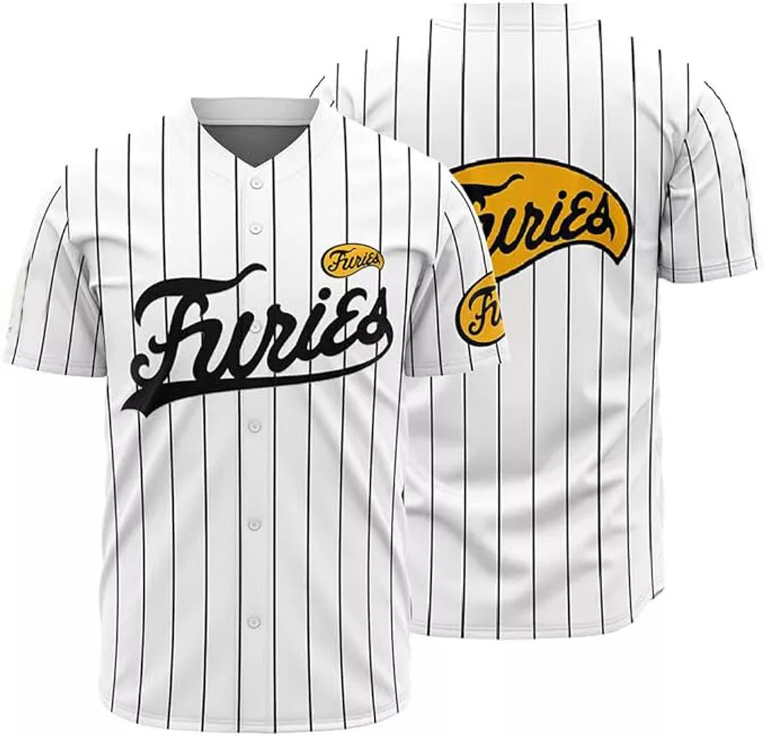 Custom Warriors Furies Baseball Jersey White Baseball Jersey S-5XL