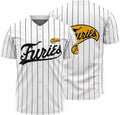 Custom Warriors Furies Baseball Jersey White Baseball Jersey S-5XL
