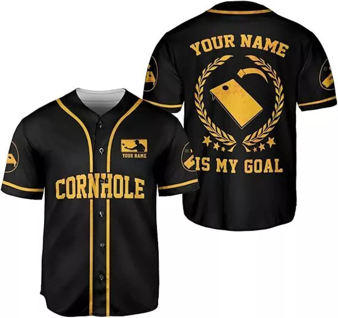Custom Cornhole Baseball Jersey Toss Like A Boss Baseball Jersey S-5XL