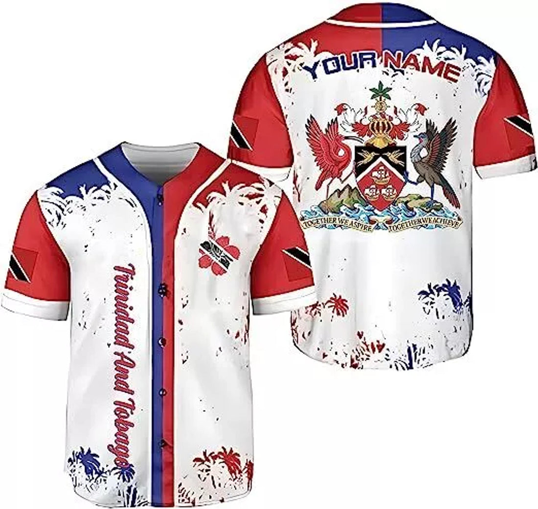 Custom Personalized Trinidad and Tobago Proud Baseball Jersey S-5XL
