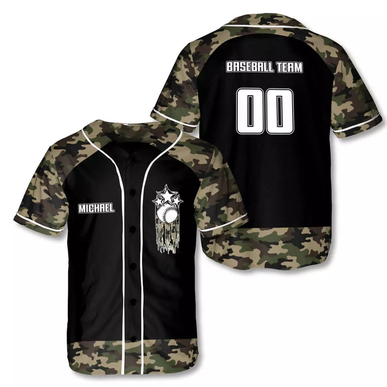 Personalized Baseball Athlete 3D All Over Print Baseball Jersey Shirt Size S-5XL