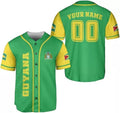 Guyana Flag Jersey National Pride Baseball Jersey S-5XL