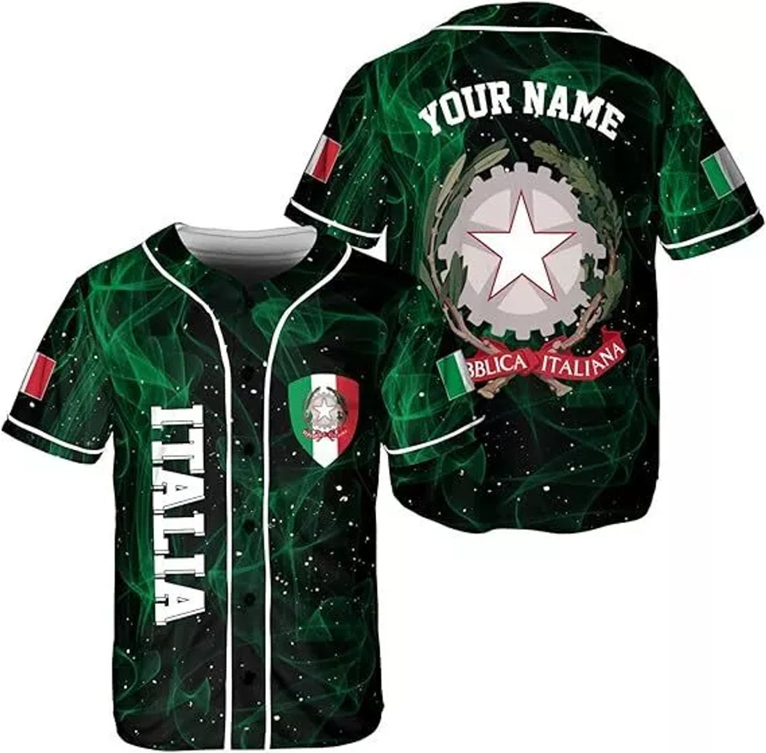 Custom Italia Baseball Jersey Italian Shirt for Men and Women Baseball Jersey S-5XL