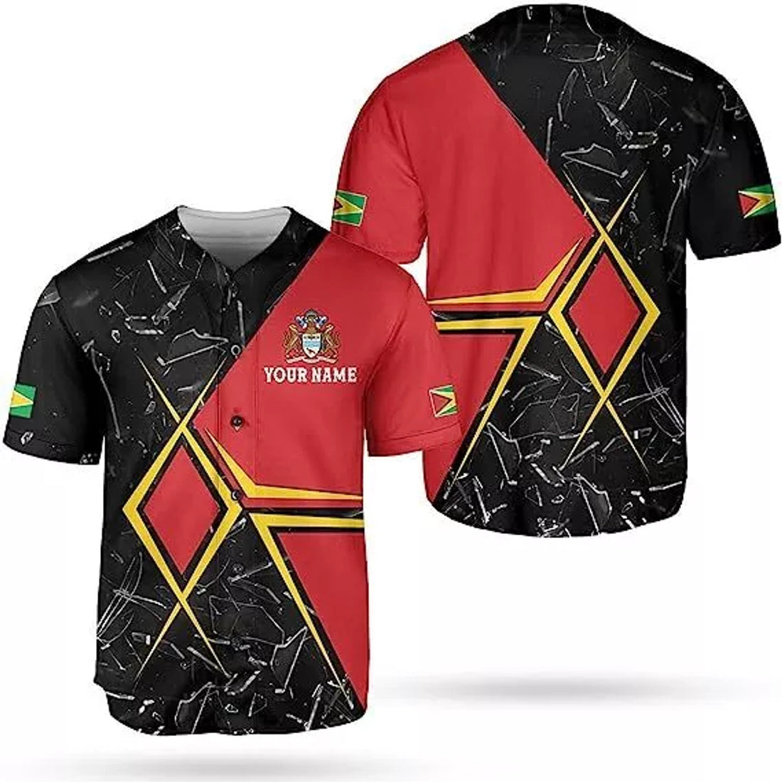Custom Personalized Guyana Guyana Pride Baseball Jersey S-5XL