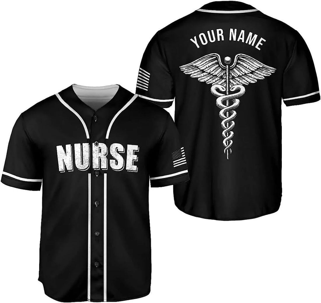 Custom Nurse Baseball Jersey Graduation Baseball Jersey S-5XL