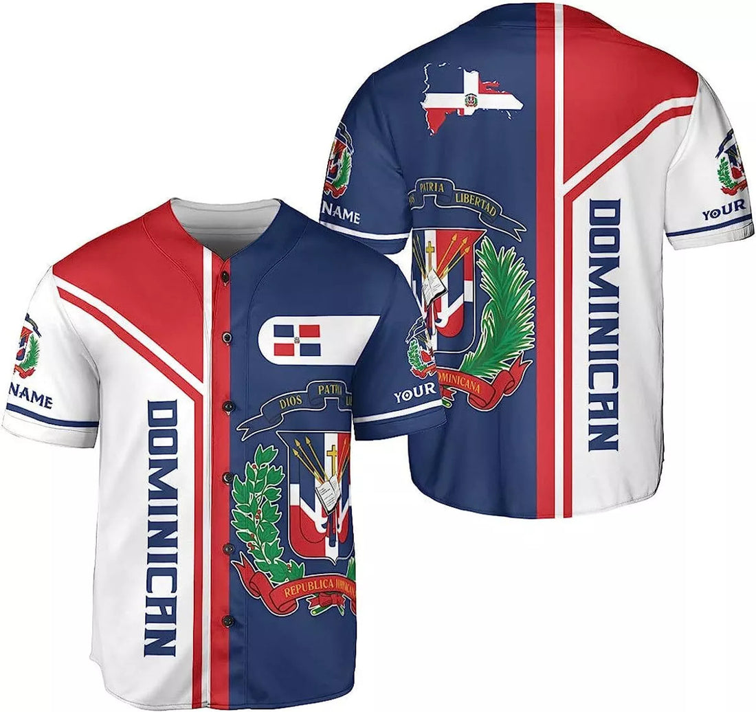 Custom Dominican Baseball Shirt Baseball Jersey S-5XL