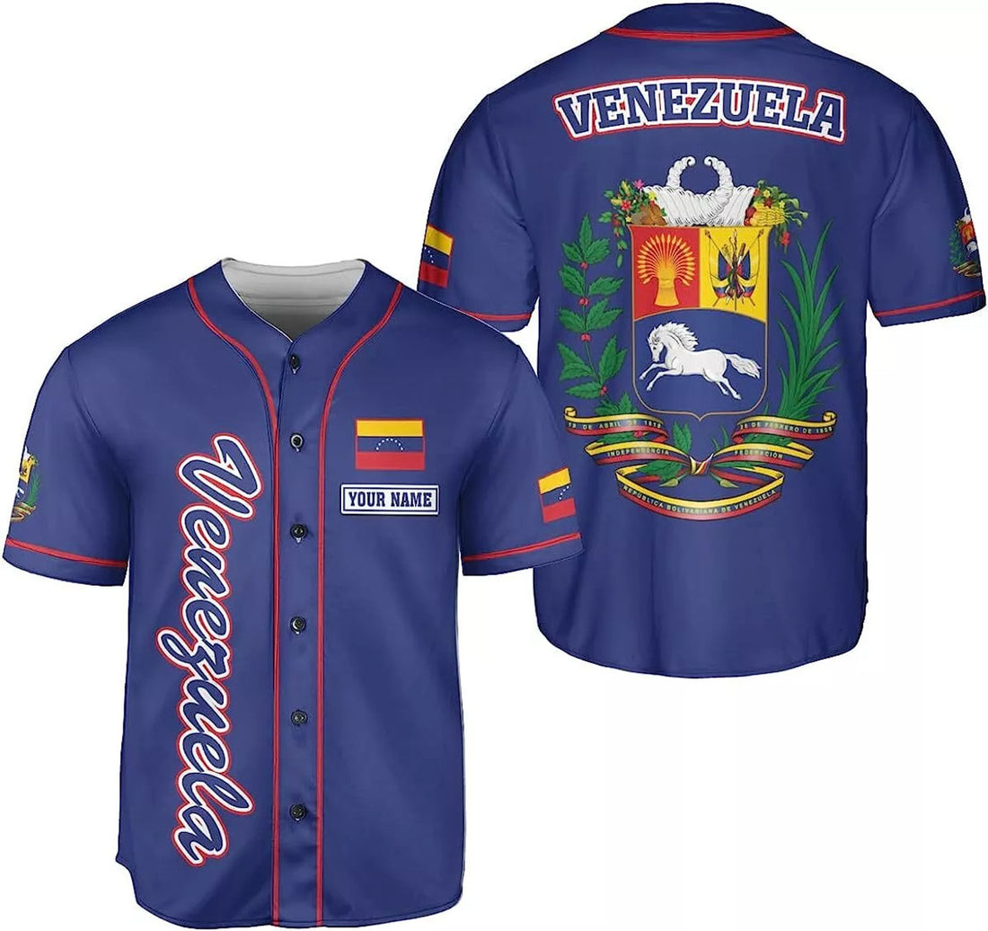 Custom Personalized Venezuela Baseball Jersey Shirt Baseball Jersey S-5XL