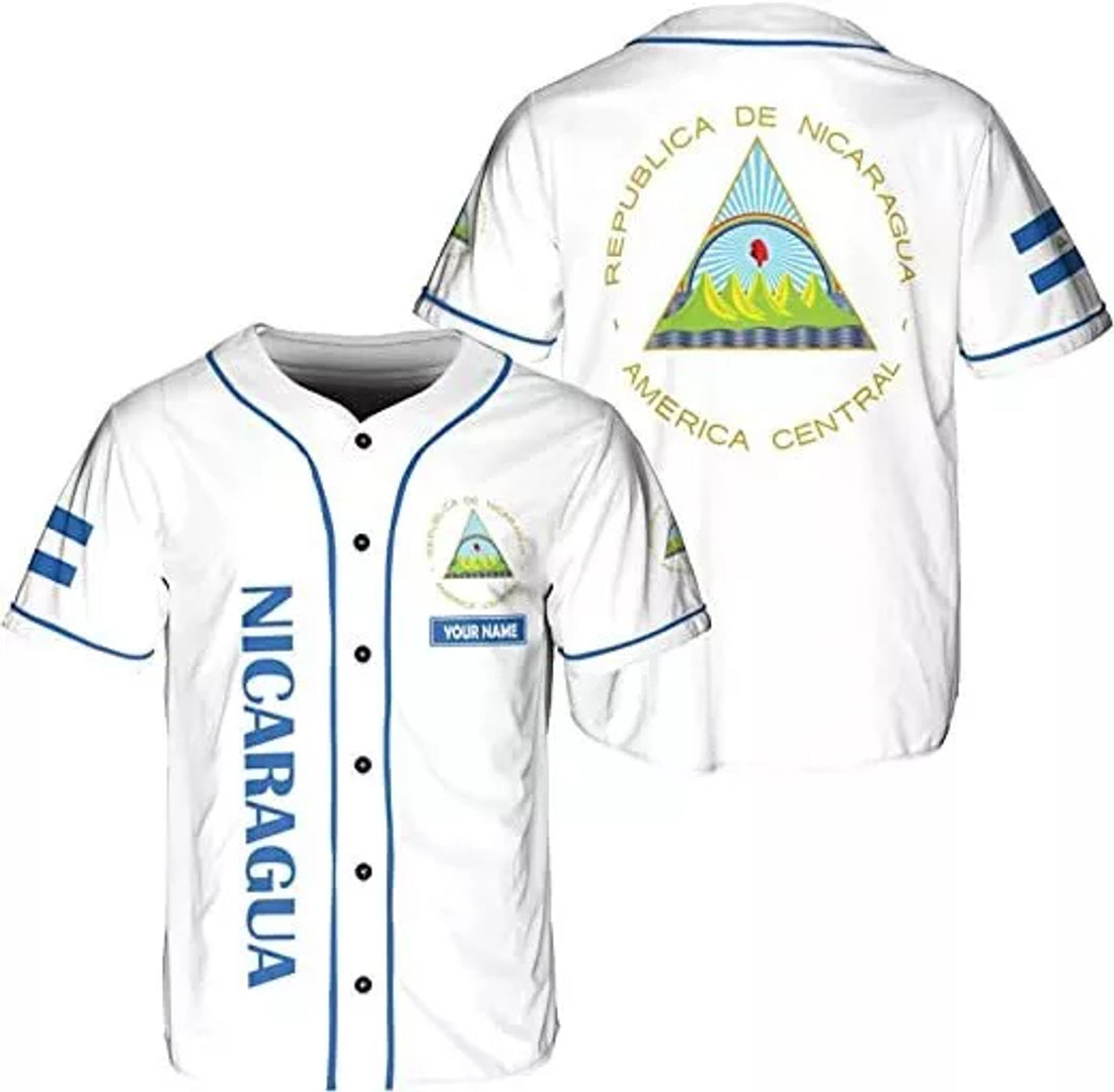 Custom Nicaragua Baseball Jersey Shirt Camisas Baseball Jersey S-5XL