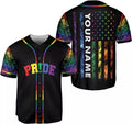 Custom Rainbow Pride LGBT Love Baseball Jersey S-5XL