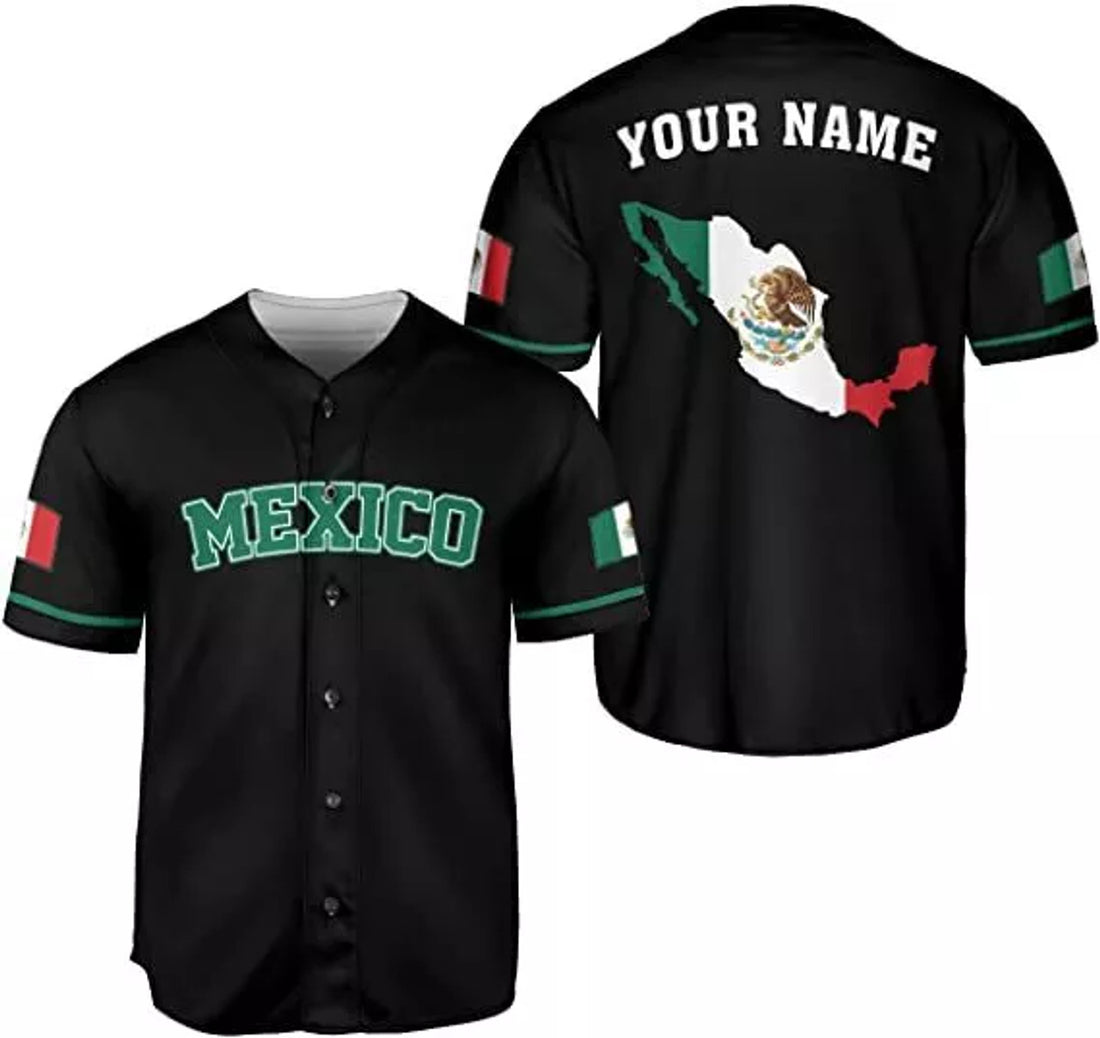 Personalized Mexico Baseball Shirt Aztec Design Baseball Jersey S-5XL