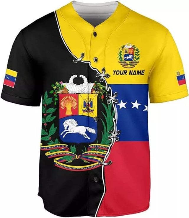 Custom Venezuela Baseball Jersey Venezuela Shirt Baseball Jersey S-5XL