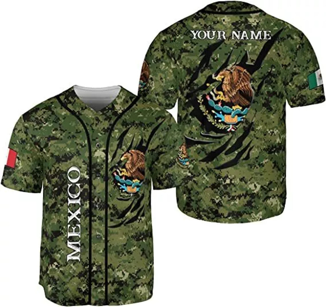 Custom Mexico Baseball Jersey Mexican Pride Baseball Jersey S-5XL