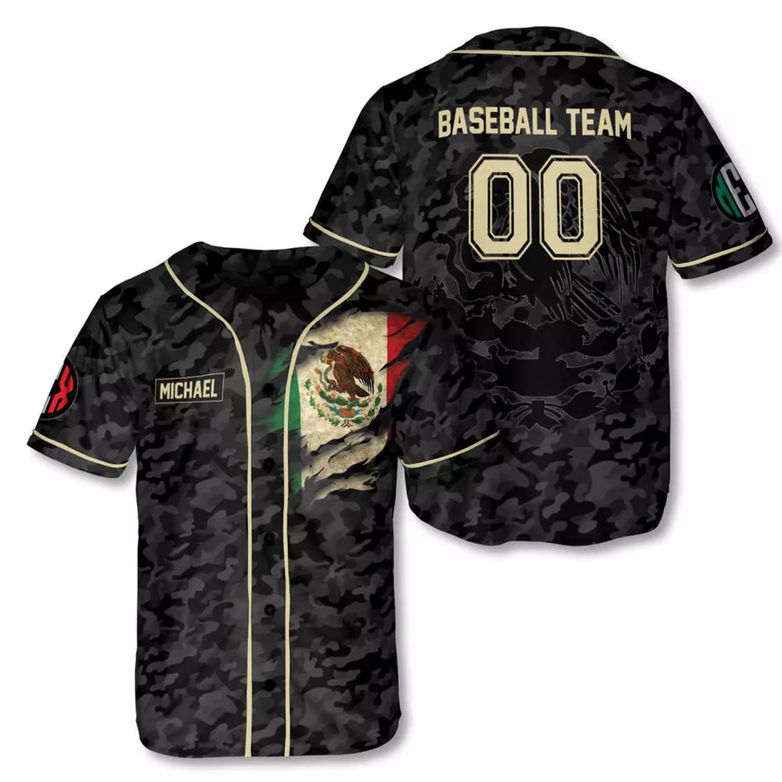 Custom Mexican Athlete Baseball Jersey S-5XL