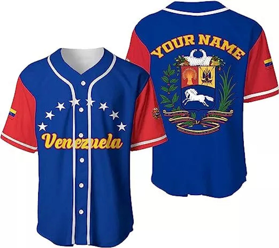 Custom Personalized Venezuela Baseball Jersey Shirt Baseball Jersey S-5XL