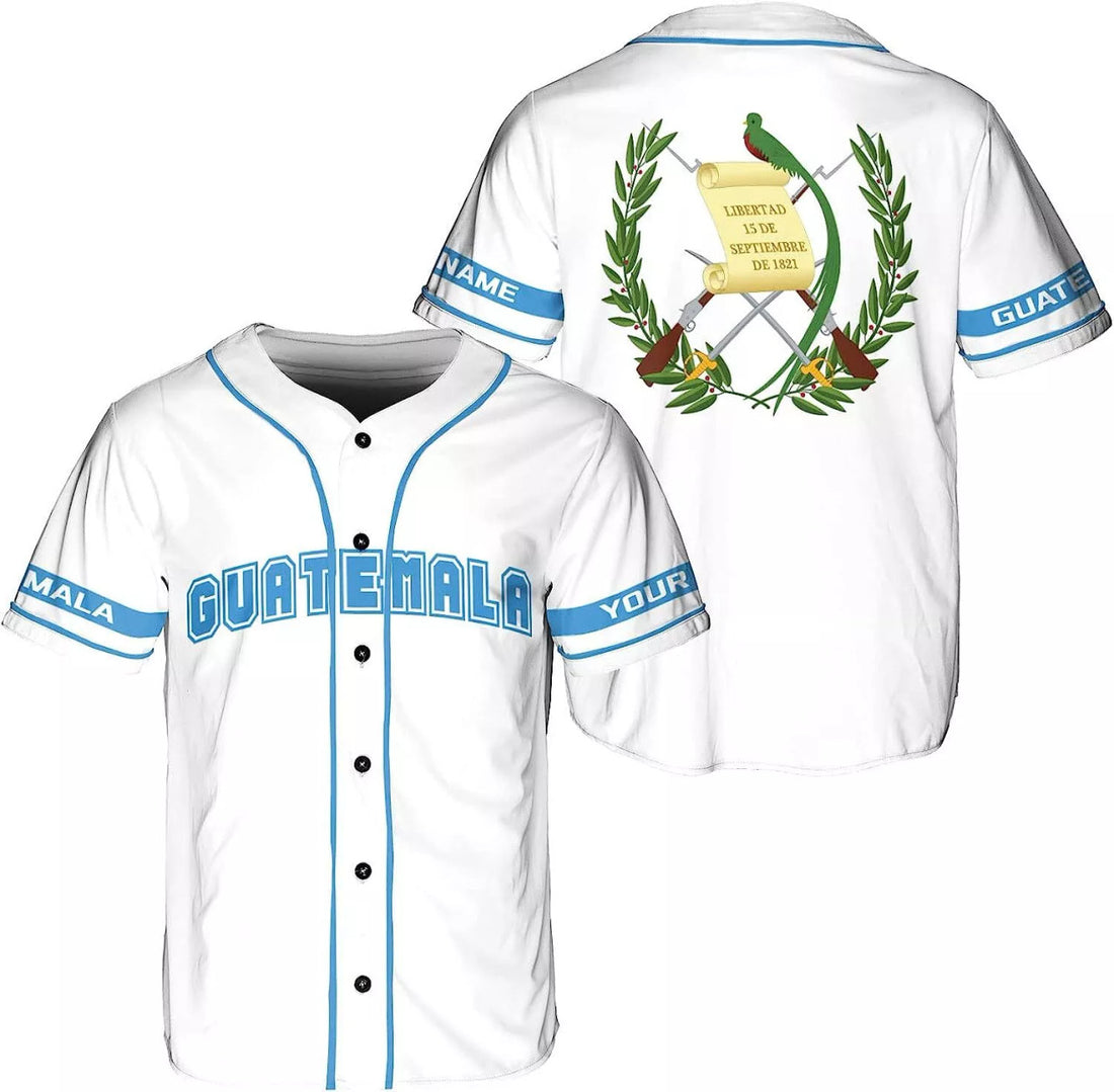 Personalized Guatemala Baseball Jersey Guatemalan Baseball Jersey S-5XL