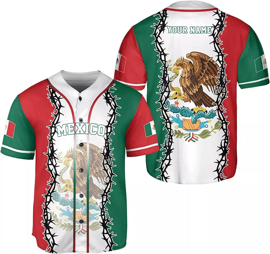 Custom Mexico Baseball Jersey with Name for Baseball Jersey S-5XL
