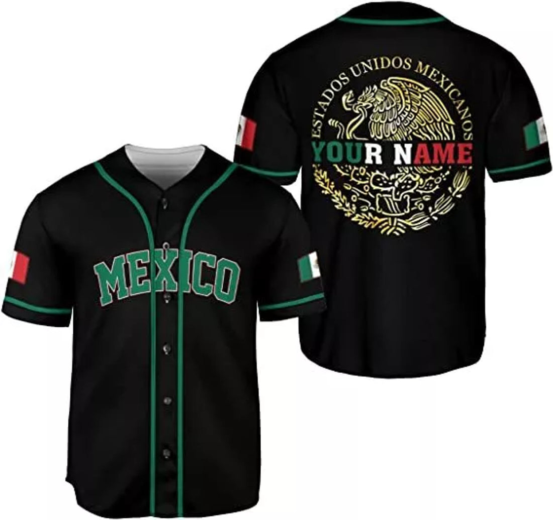 Custom Mexico Baseball Jersey Mexican Pride Baseball Jersey S-5XL